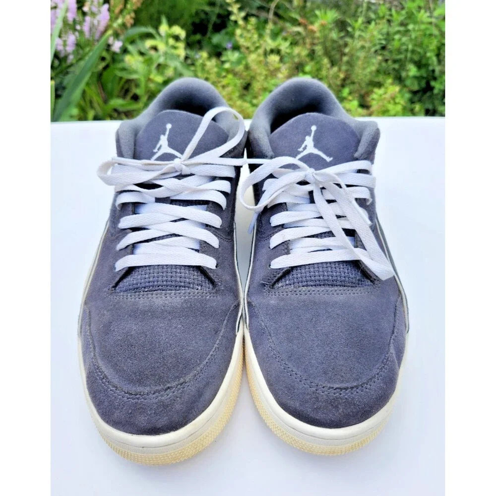 Jordan Flight Court Anthracite Gray Sail Suede Low Top Sneakers Men's Size 14